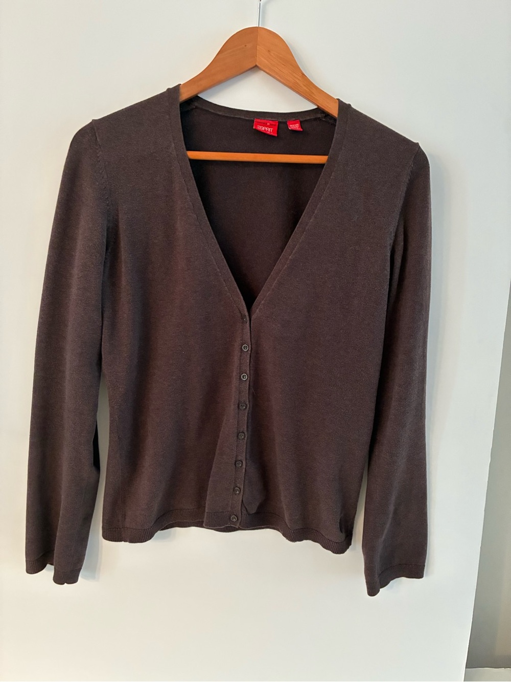 Vintage Esprit Cardigan Brown Size Large Fits Like a Medium